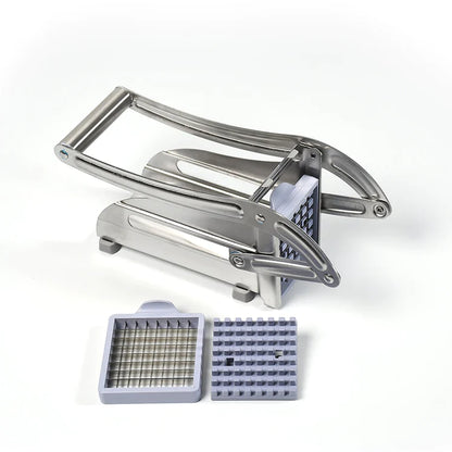 A STAINLESS STEEL FRENCH FRIES POTATO CHIPS STRIP CUTTER MACHINE WITH BLADE