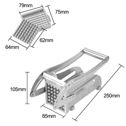 A STAINLESS STEEL FRENCH FRIES POTATO CHIPS STRIP CUTTER MACHINE WITH BLADE