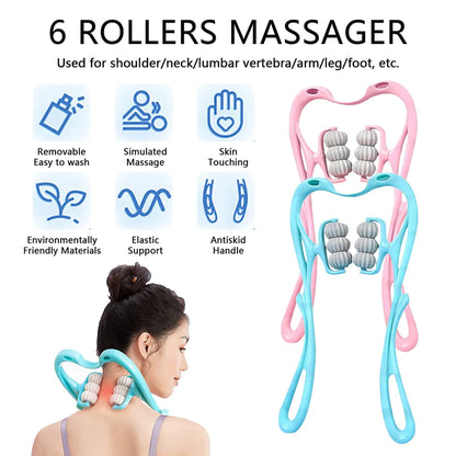 A NECK SHOULDER MASSAGER, PORTABLE RELIEVING THE BACK FOR MEN RELIEVING THE WAIST WOMEN (1PC)