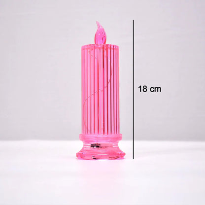 BIG SIMPLE CANDLES FOR HOME DECORATION, CRYSTAL CANDLE LIGHTS (MULTICOLOR)