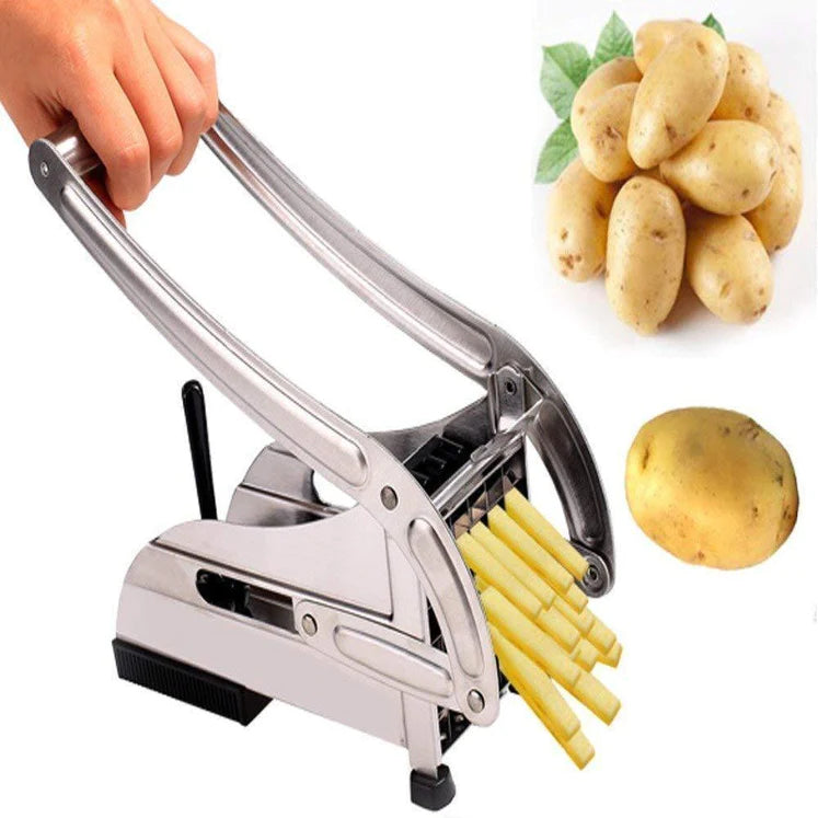 A STAINLESS STEEL FRENCH FRIES POTATO CHIPS STRIP CUTTER MACHINE WITH BLADE