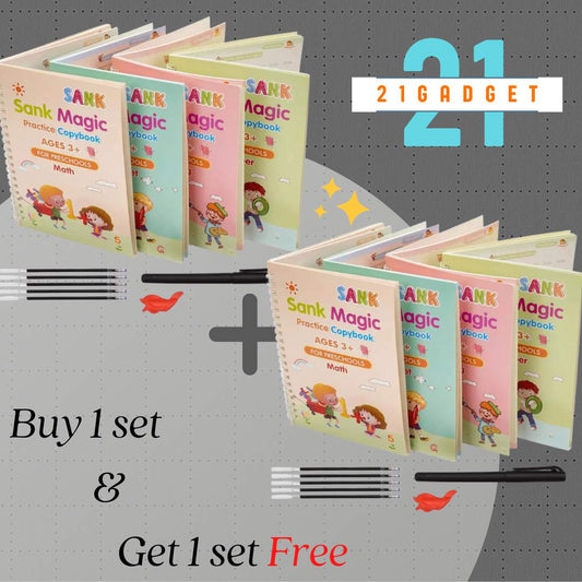 Magic Book Buy 1 set & Get 1 set FREE!!! (8 Book + 20 Refill+ 2 Pen+2 Grip)