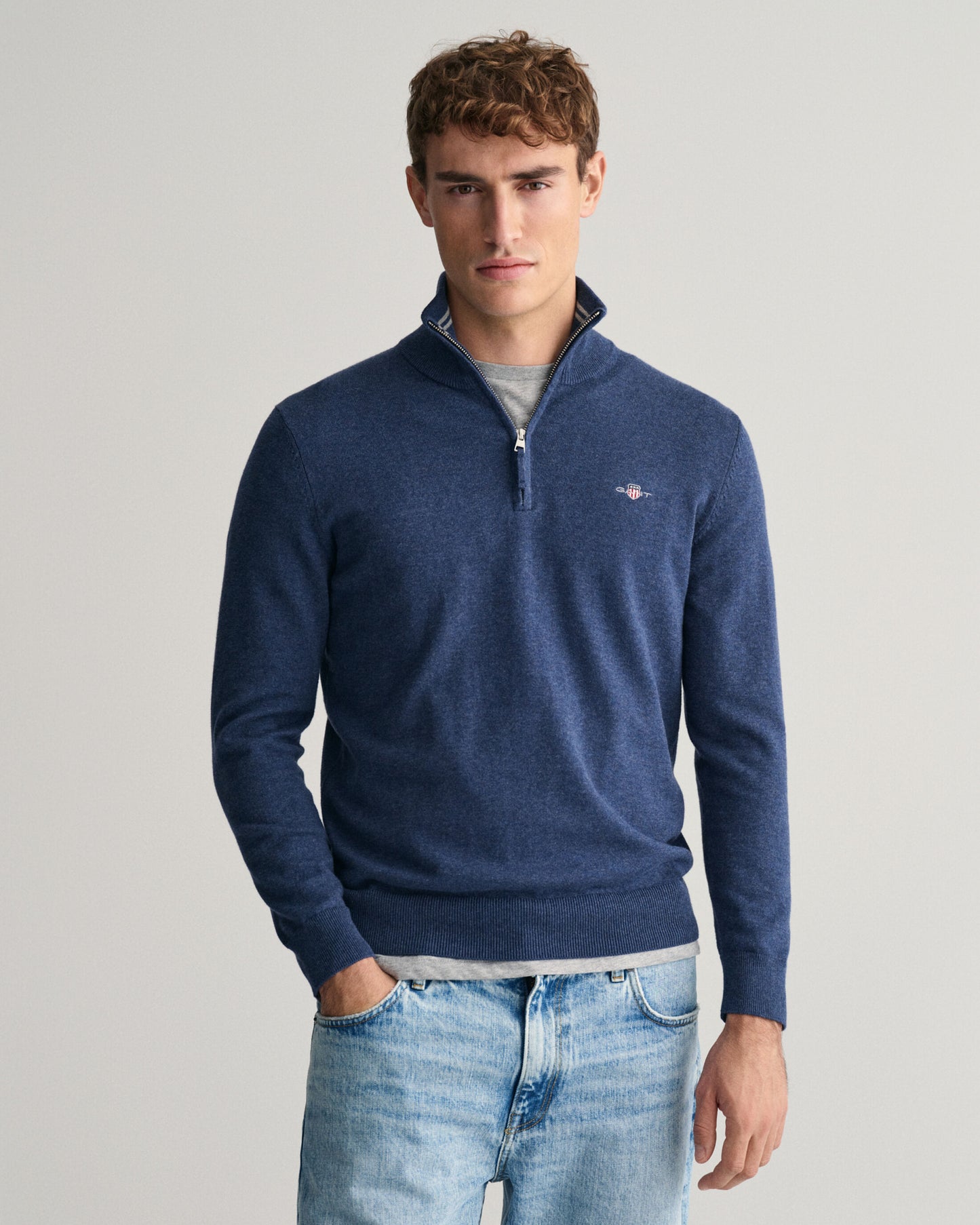 Classic Cotton Quarter Zip Sweater